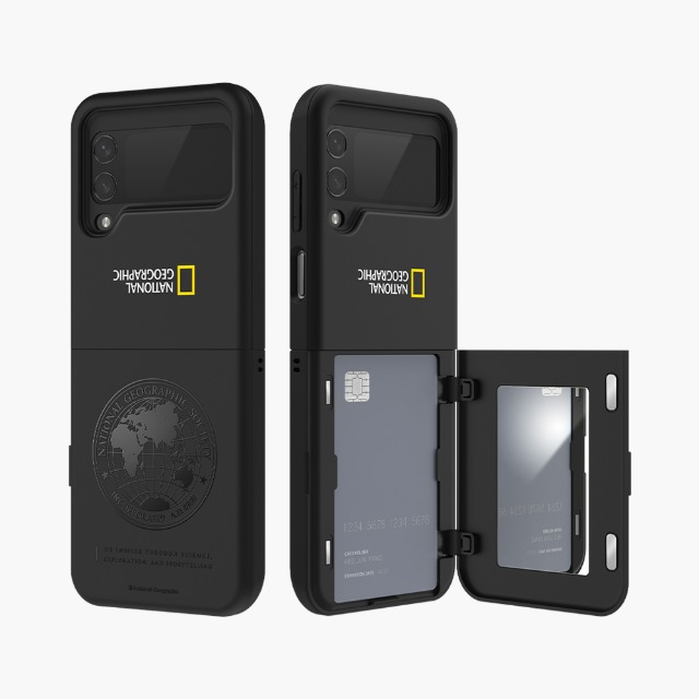 Nat Geo Magnetic Card Door  Bumper Case(Galaxy Z Flip4 Series)