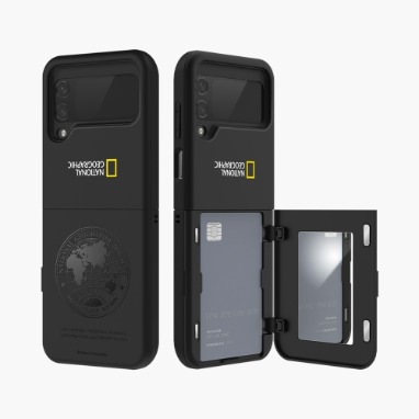 Nat Geo Ring Strap Magnetic Card Door  Bumper Case(Galaxy Z Flip5 Series)